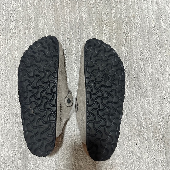 Birkenstock Shearling Boston Suede Leather Clogs - Picture 6 of 6
